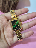 Green square watch