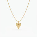 Heart pearl pendant