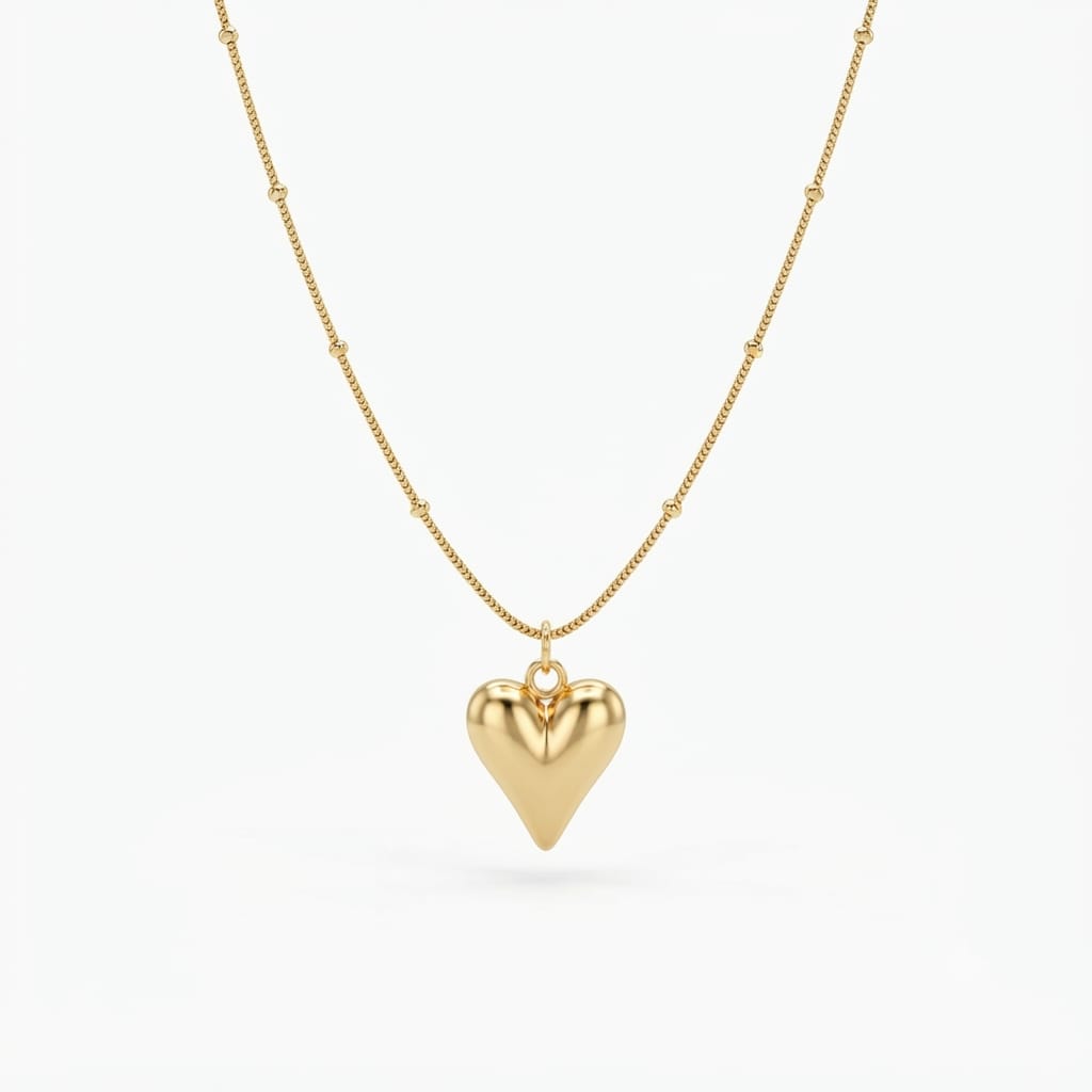 Heart pearl pendant