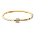 Luxe Sparkle Oval Bangle Bracelet