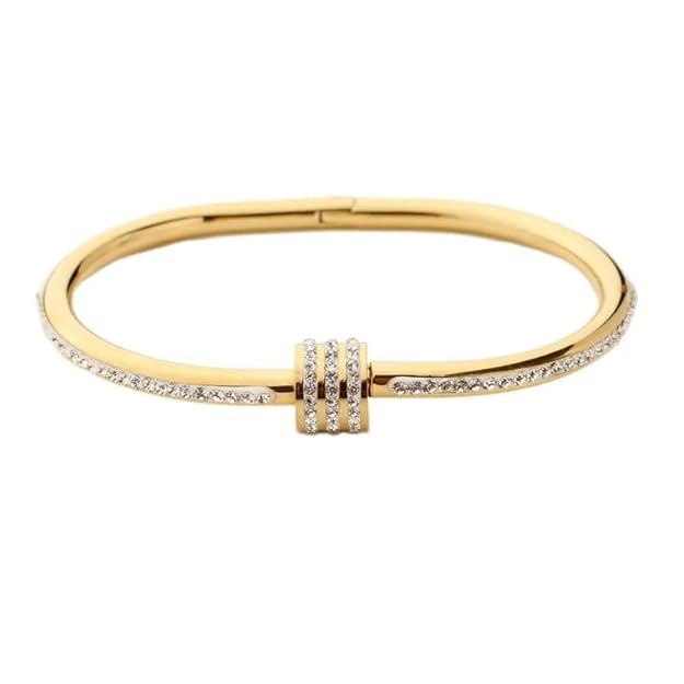 Luxe Sparkle Oval Bangle Bracelet