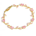 Pink Tulip Bloom Bracelet