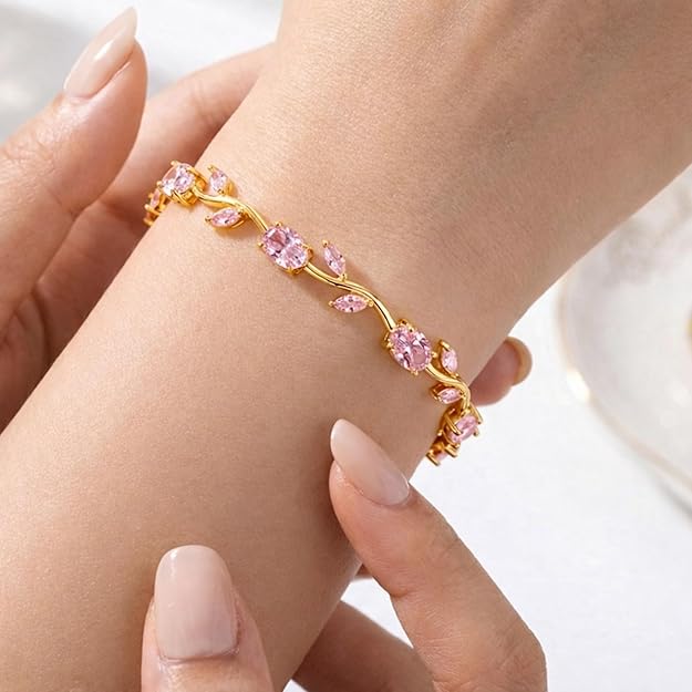 Pink Tulip Bloom Bracelet