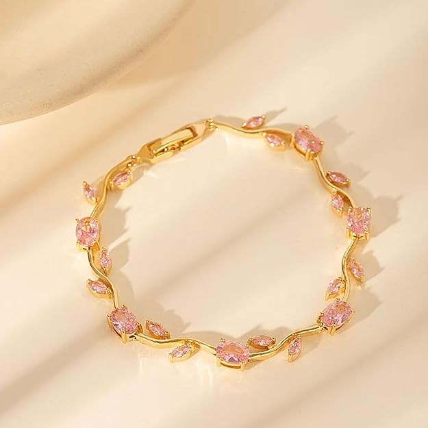 Pink Tulip Bloom Bracelet