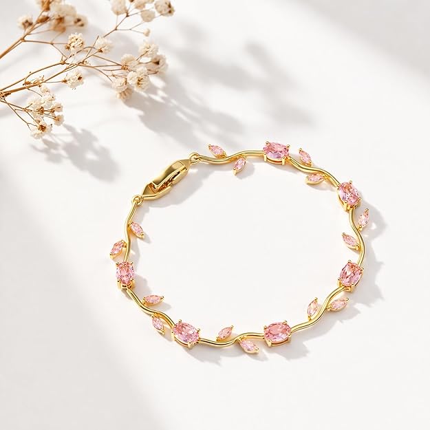 Pink Tulip Bloom Bracelet