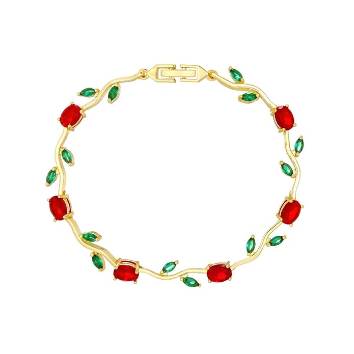 Red n Green tulip bracelet