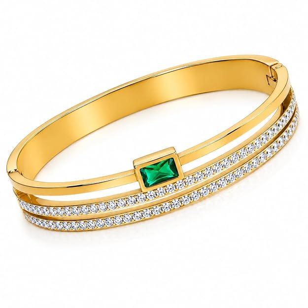 Emerald Royale Crystal Bangle