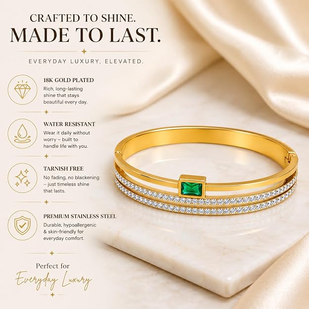 Emerald Royale Crystal Bangle