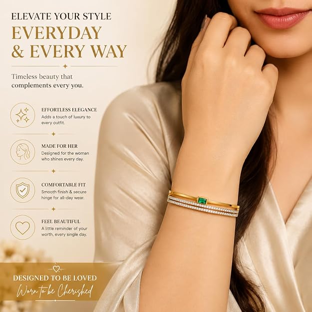 Emerald Royale Crystal Bangle