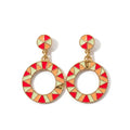 Pink hanging earrings