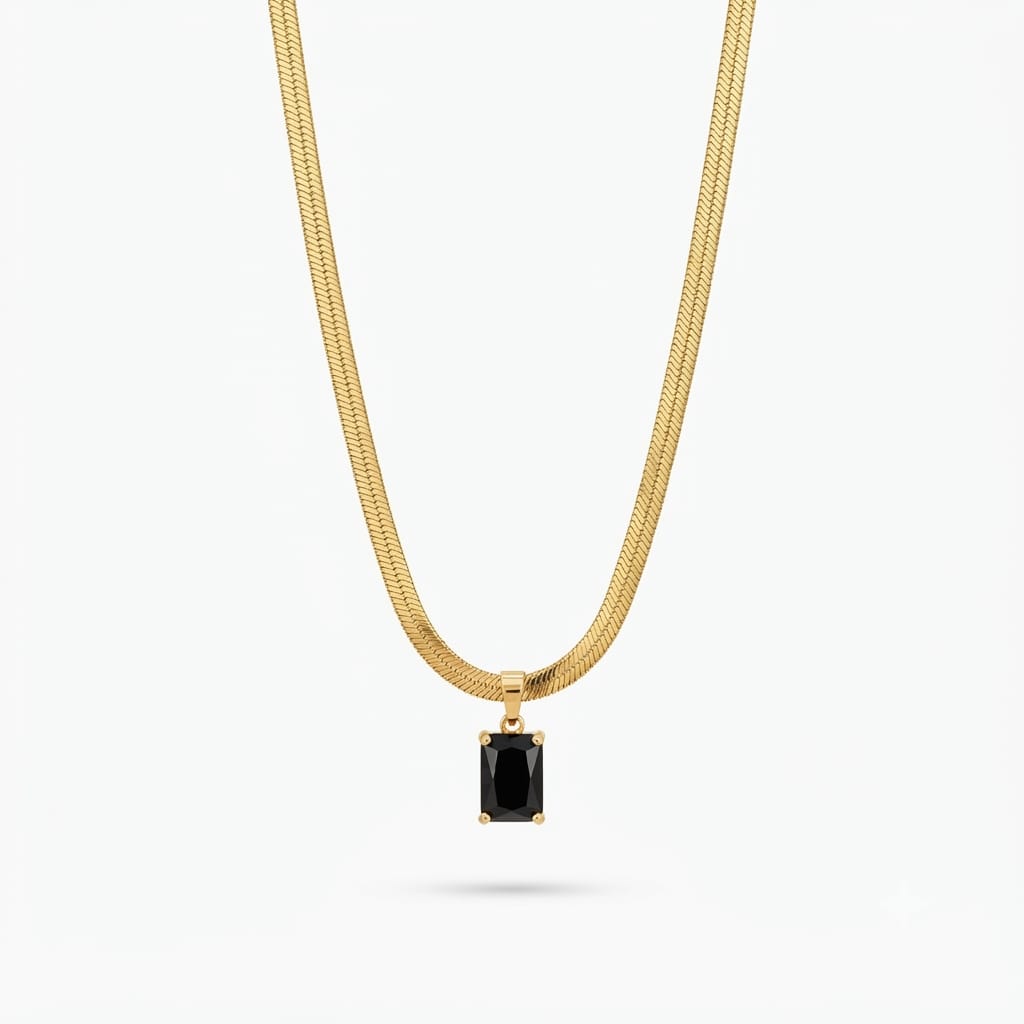 Emerald-Cut Black pendant