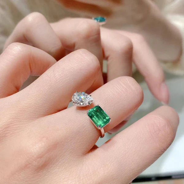 Emerald Duet Ring