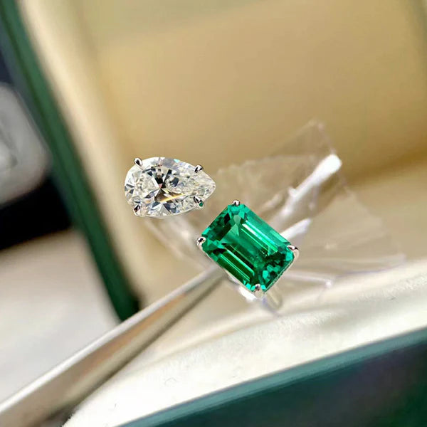 Emerald Duet Ring