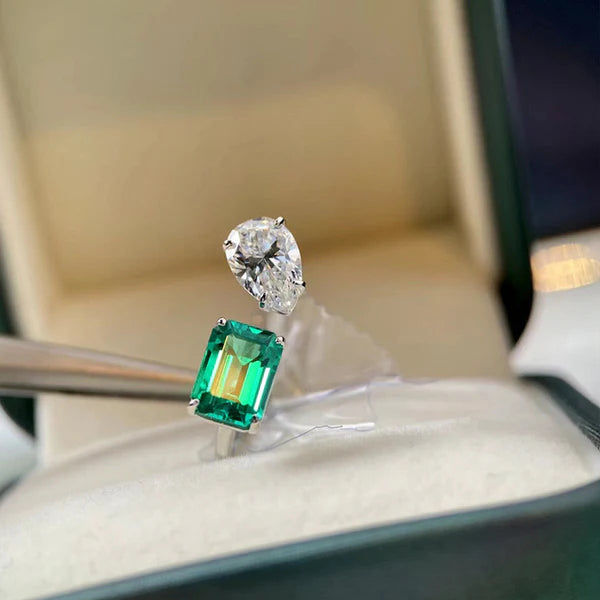 Emerald Duet Ring