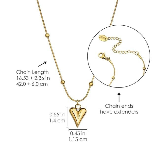 Amour Heart Pendant Necklace