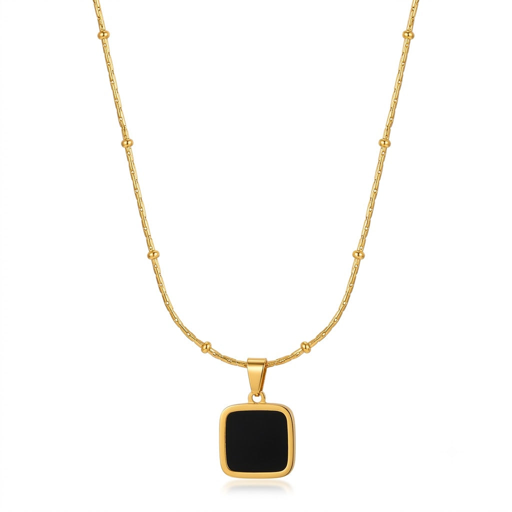 Black Cushion Pendant