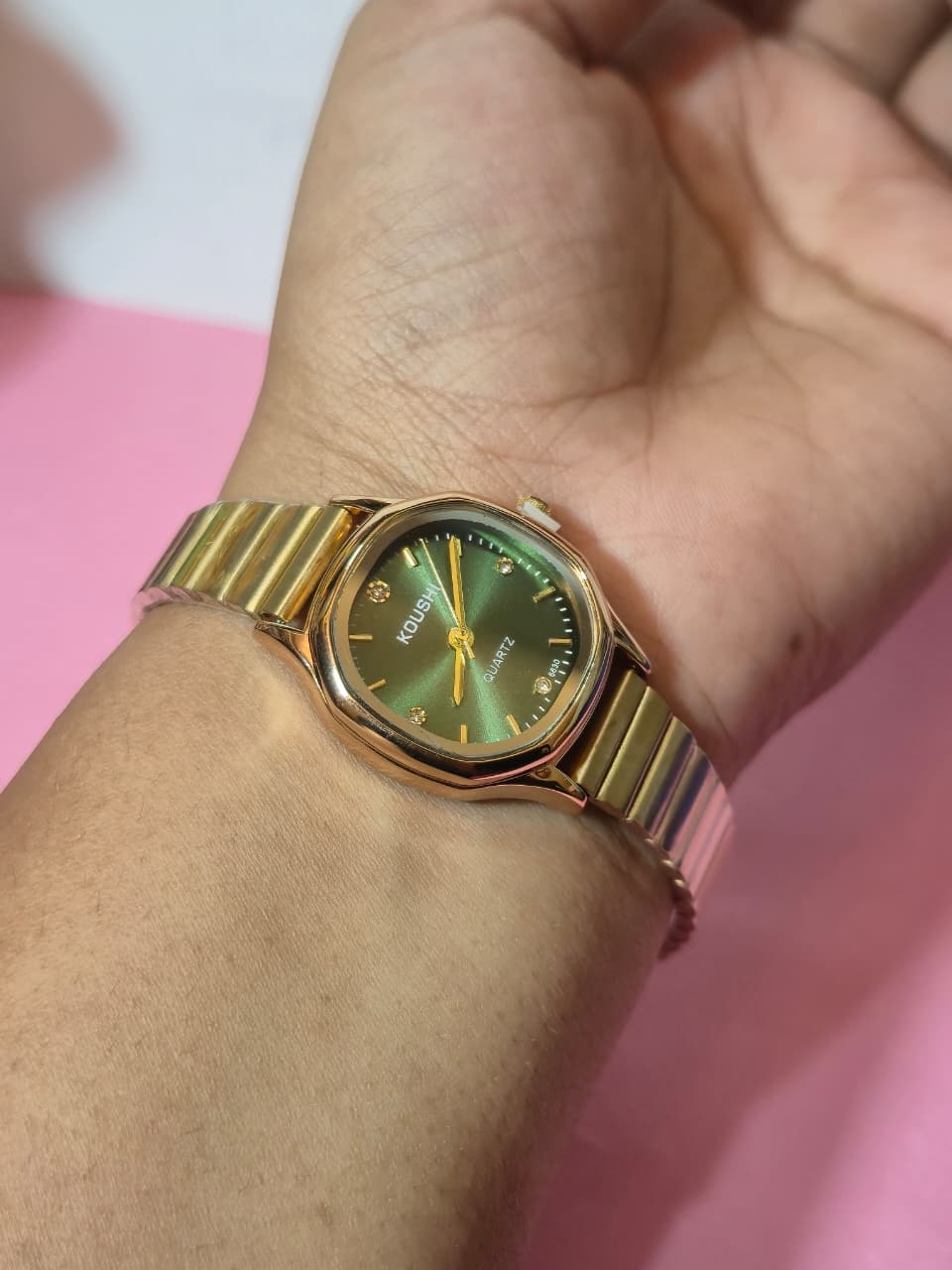 Emerald Grace Gold Watch