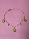 Golden Rose Charm Bracelet