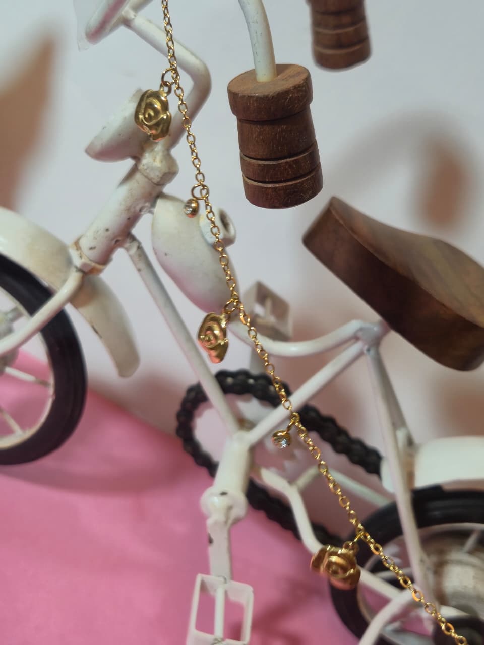Golden Rose Charm Bracelet