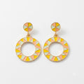Yellow hanging earrings