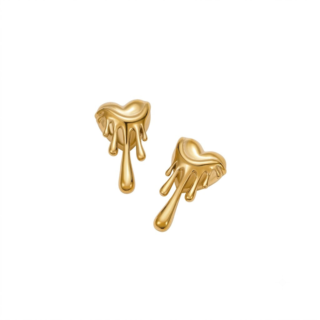 Drip hearts earring
