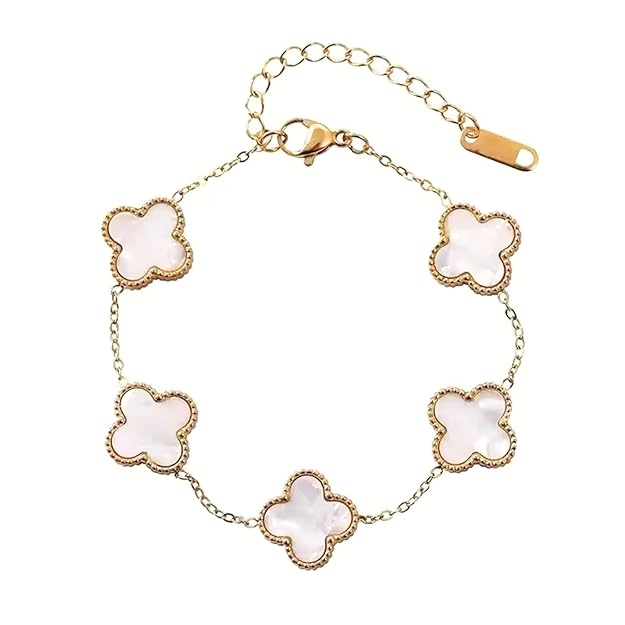 white Clover Bracelet