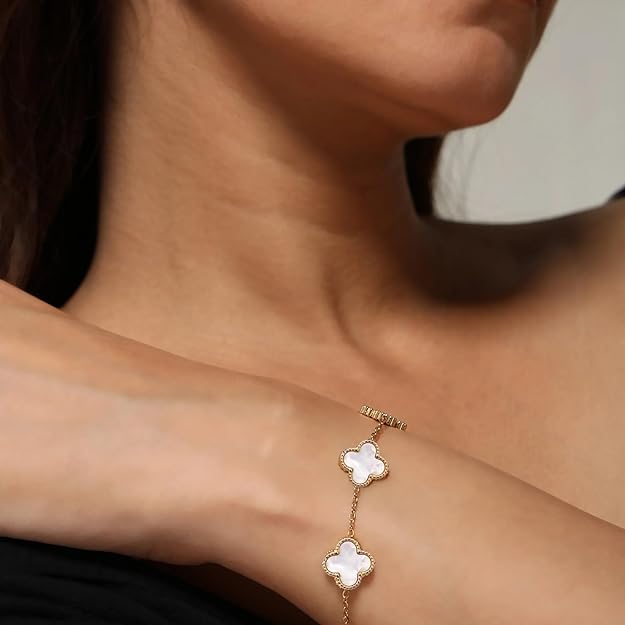white Clover Bracelet