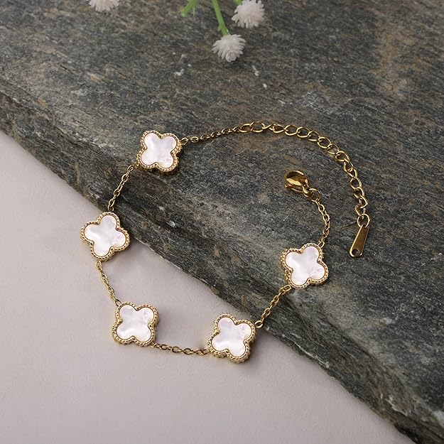 white Clover Bracelet