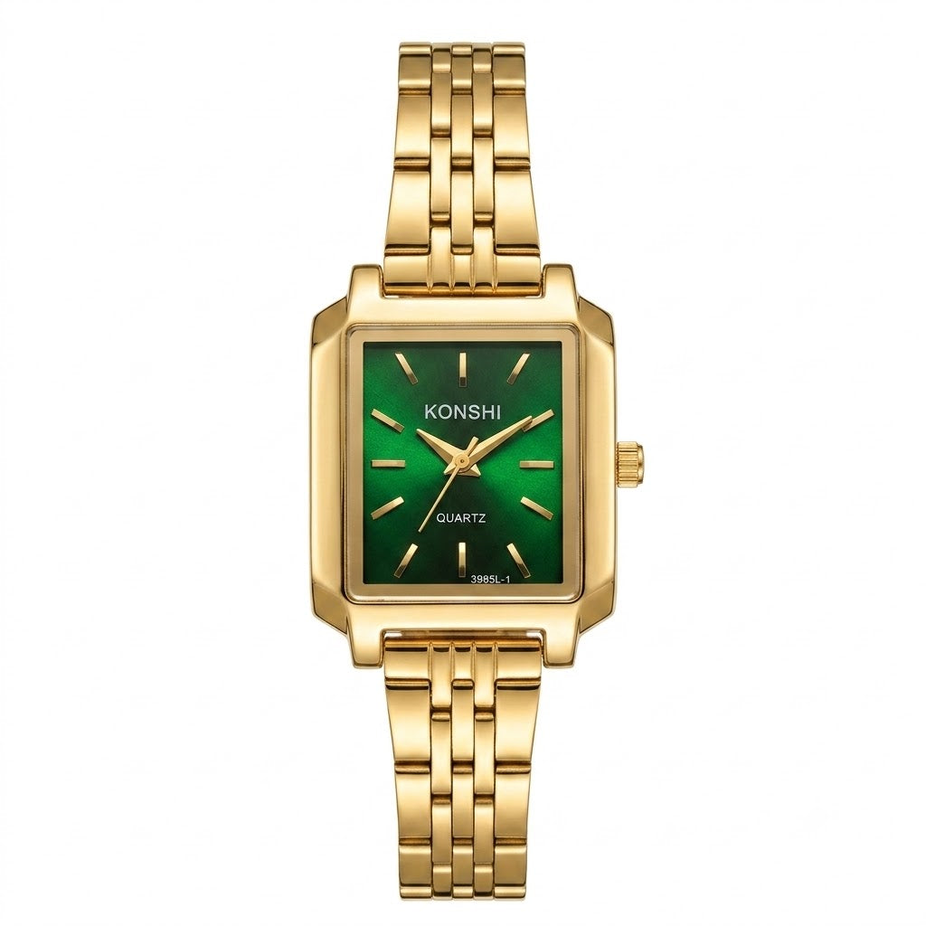 Green square watch