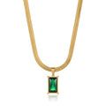 Green Crystal Snake Chain