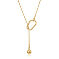 oop & Ball Lariat Necklace