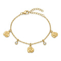 Golden Rose Charm Bracelet